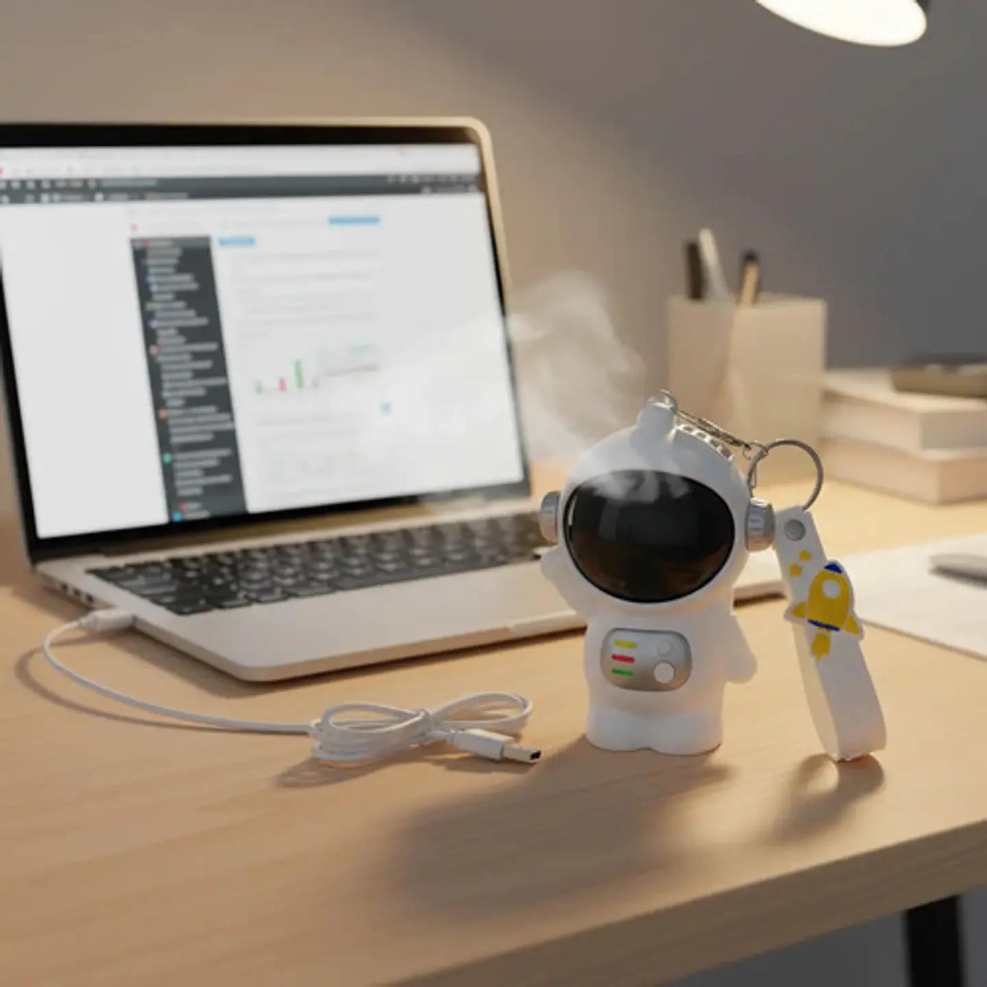 Mini Ventilador Astronauta Recargable  Usb 036 5