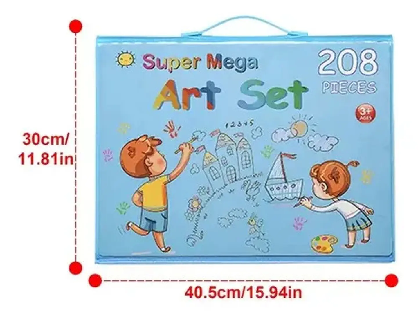 Set Arte Niños Maleta X 208 Pcs Marcador Color Dibujos 2