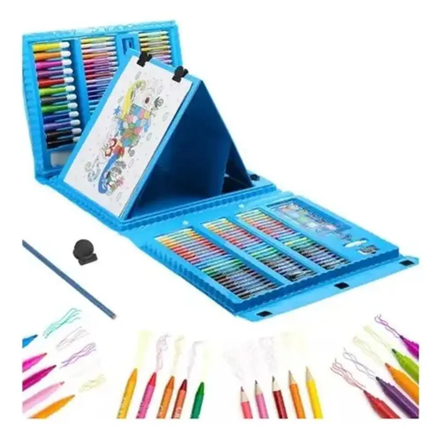 Set Arte Niños Maleta X 208 Pcs Marcador Color Dibujos 3