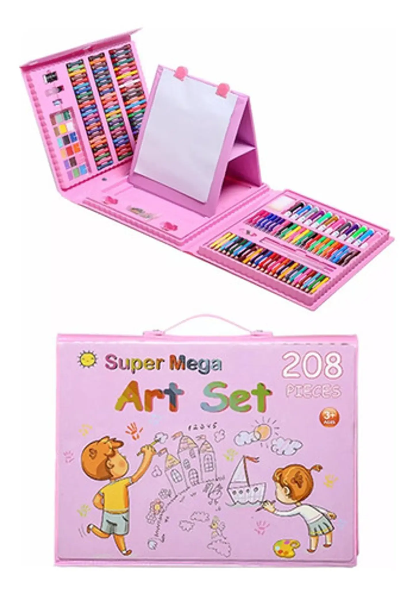 Set Arte Niños Maleta X 208 Pcs Marcador Color Dibujos 8