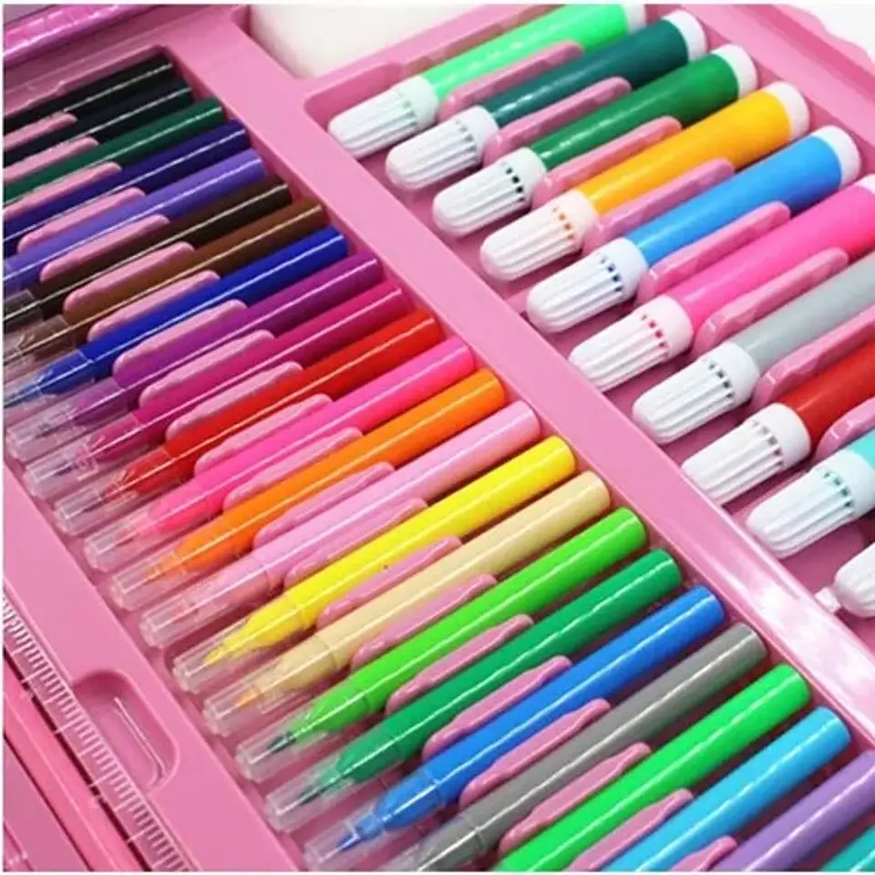 Set Arte Niños Maleta X 208 Pcs Marcador Color Dibujos 10