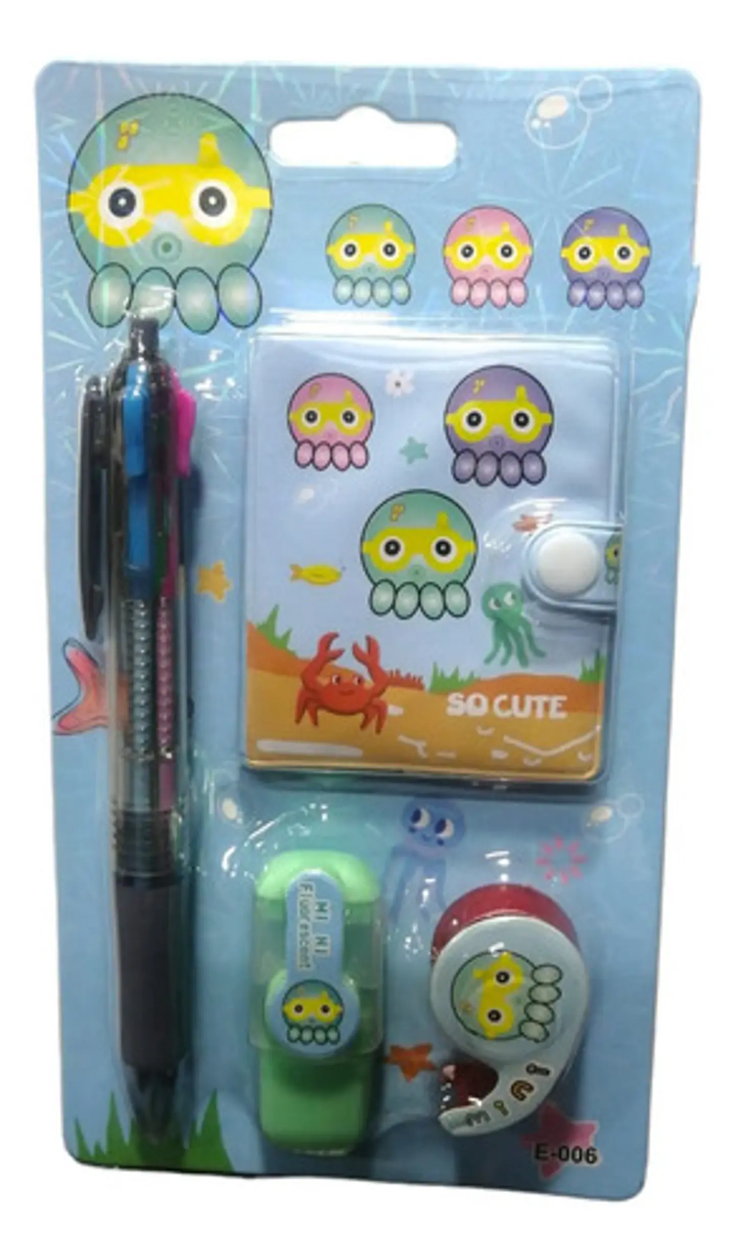 Mini Set De Escritorio Libreta Esfero 4 Minas Cinta  006 14