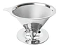 Colador Metodo V60 Café 4 Tazas Acero Inoxidable Filtrado Color Gris Acero - Miniatura 2
