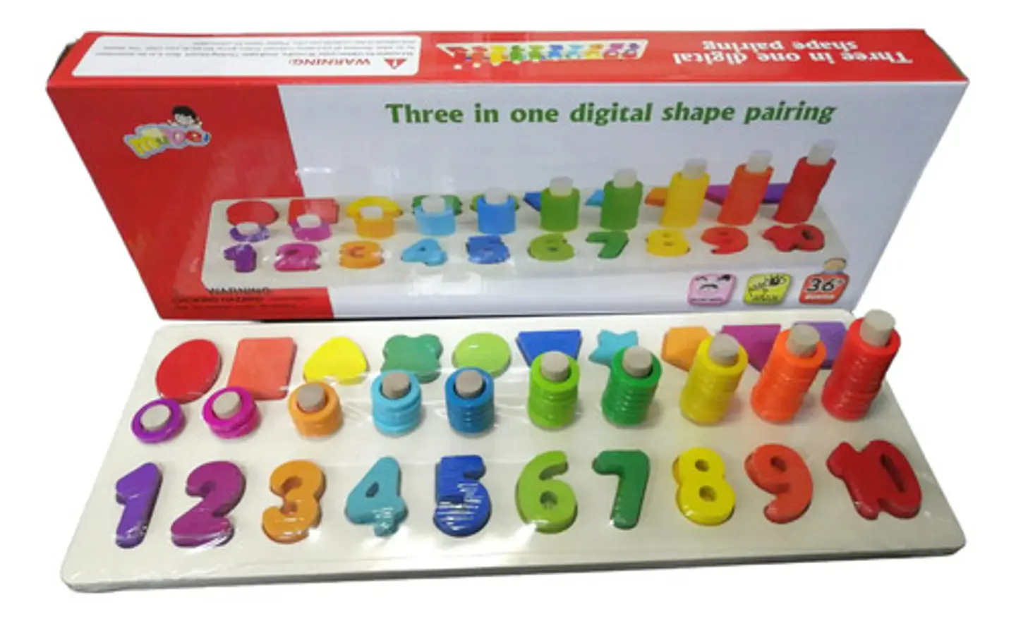 Abaco Madera Didáctico Aprender Niños Figuras Geometricas  3