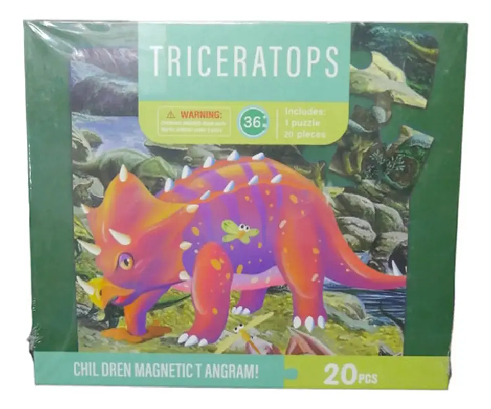 Libro De Rompecabezas Dinosaurios Imanados Niños 12