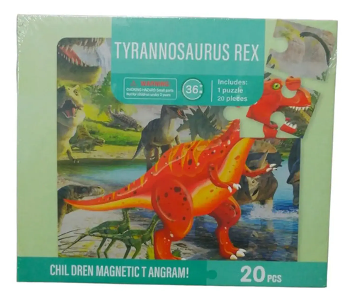 Libro De Rompecabezas Dinosaurios Imanados Niños 14