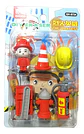 Goma Borrar Qihao Figuras Kawaii Animales Pack 6 Escolar Bombero - Miniatura 1