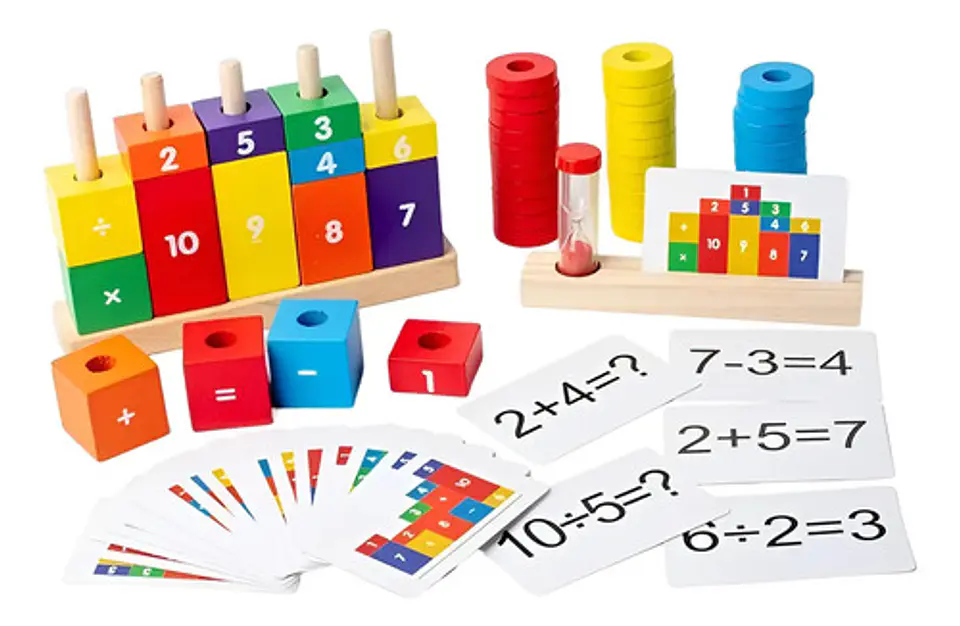 Juego Madera Didactico Montessori Calculador Matematico 1