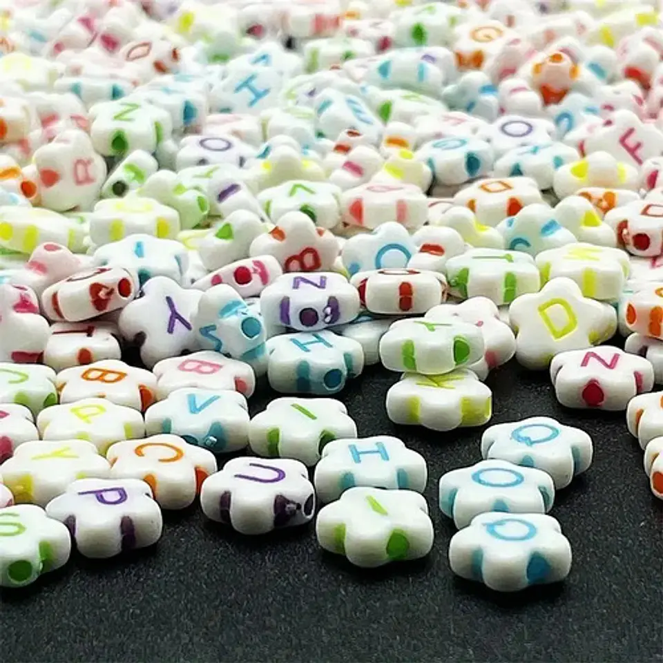 Letras Acrílico Pulseras Collares Bisutería Artesanías Chaqu 4