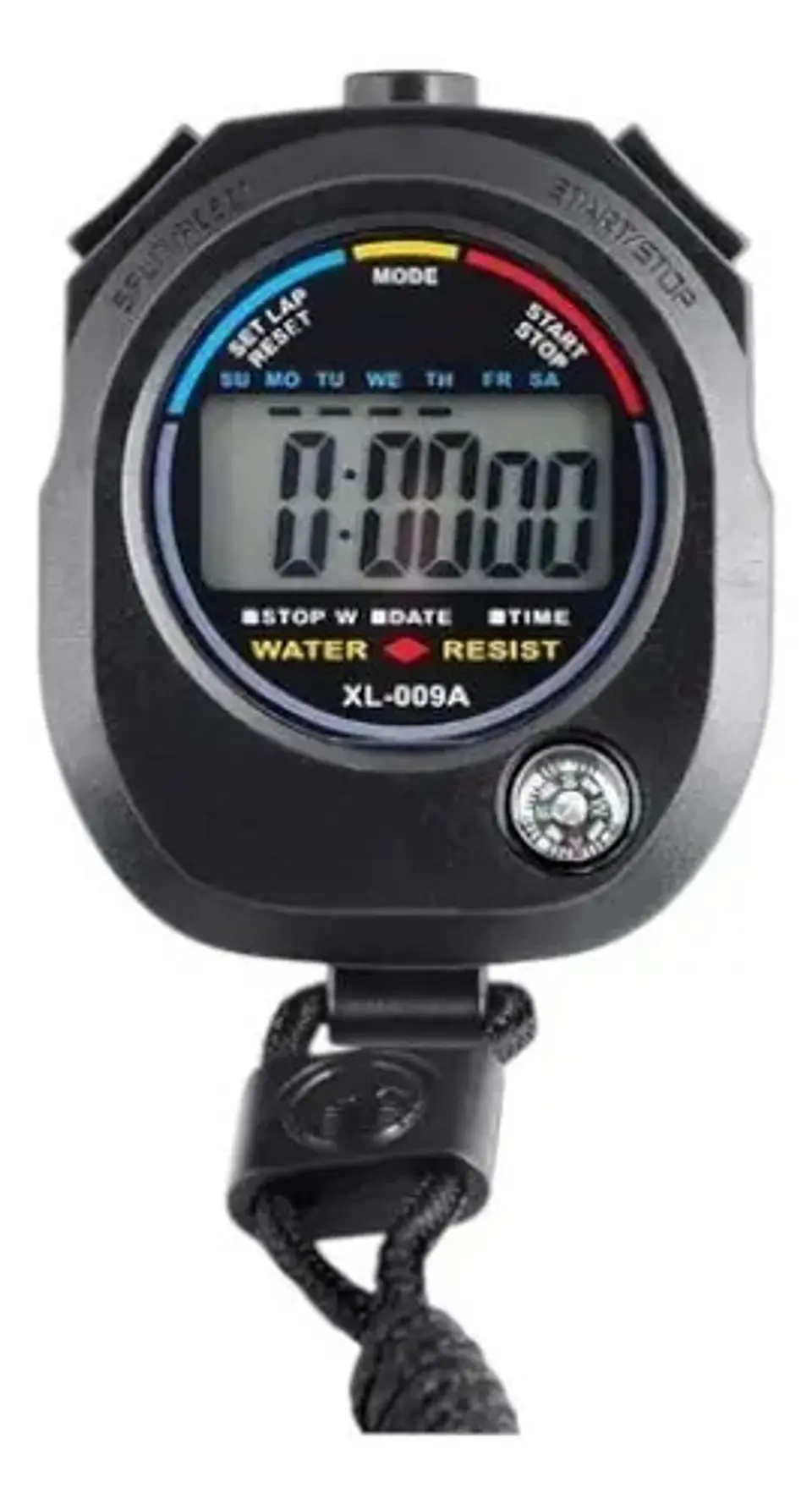 Cronómetro Digital Stop Watch Xl-009b Resistente Agua Negro Deportivo 3