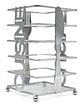 Porta Cubiertos Para Mesa Metalico Canasta 3076209 Color Plateado - Miniatura 1