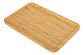 Bandeja De Bambú Segura Elegante Rectangular Para Servir Color Beige - Miniatura 1