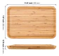 Bandeja De Bambú Segura Elegante Rectangular Para Servir Color Beige - Miniatura 3