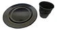 Set De 4 Platos Y 4 Vasos En Melamina 23cm Pack Vajilla - Miniatura 1