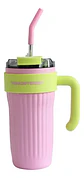 Mug Vaso Termo Agua Cafe 860ml  Acero Inoxidable Pitillo - Miniatura 1
