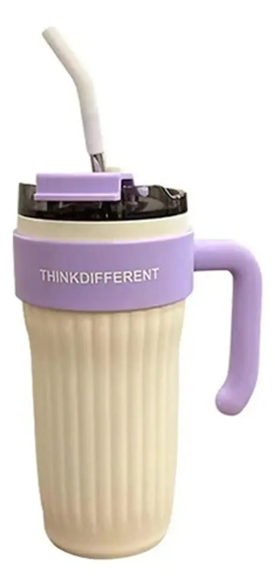 Mug Vaso Termo Agua Cafe 860ml  Acero Inoxidable Pitillo 5
