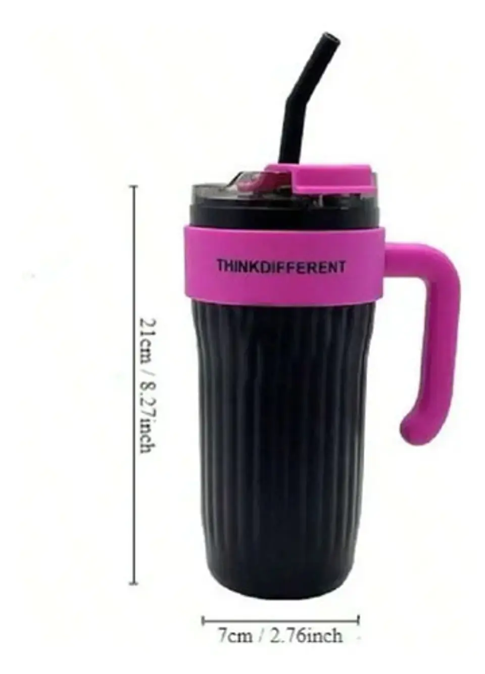 Mug Vaso Termo Agua Cafe 860ml  Acero Inoxidable Pitillo 11