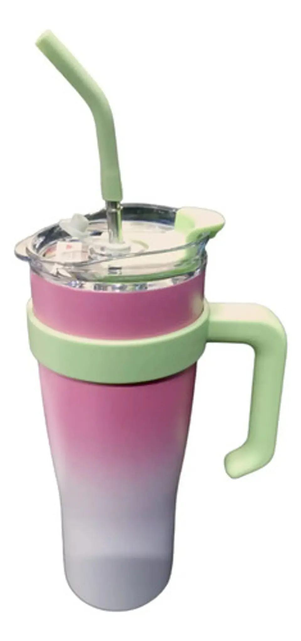 Vaso Térmico De 1.2 Lts Con Asa Y Tapa Con Pitillo Vasos 1