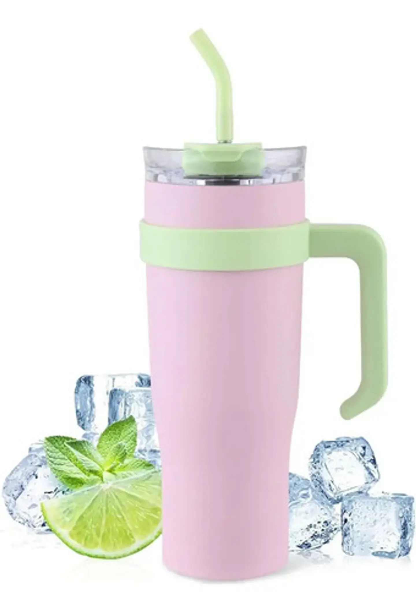 Vaso Térmico De 1.2 Lts Con Asa Y Tapa Con Pitillo Vasos 3