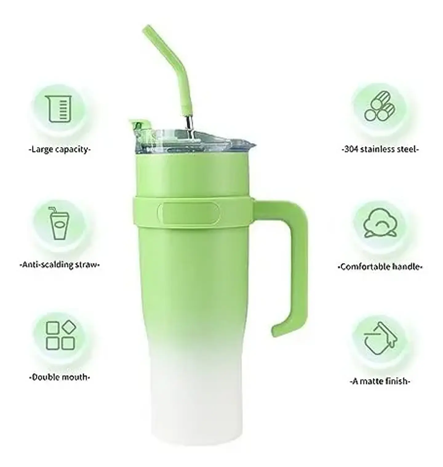 Vaso Térmico De 1.2 Lts Con Asa Y Tapa Con Pitillo Vasos 13
