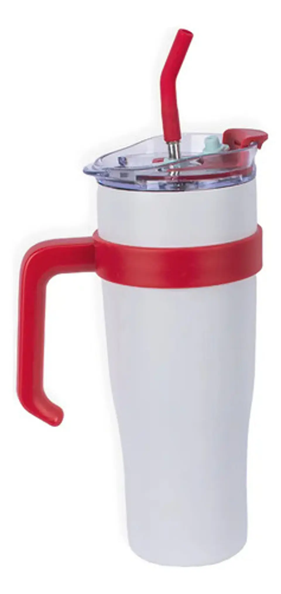Vaso Térmico De 1.2 Lts Con Asa Y Tapa Con Pitillo Vasos 16