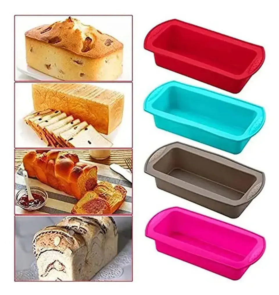 Molde Silicona Rectangular Pan Tortas Repostería Panadería 4