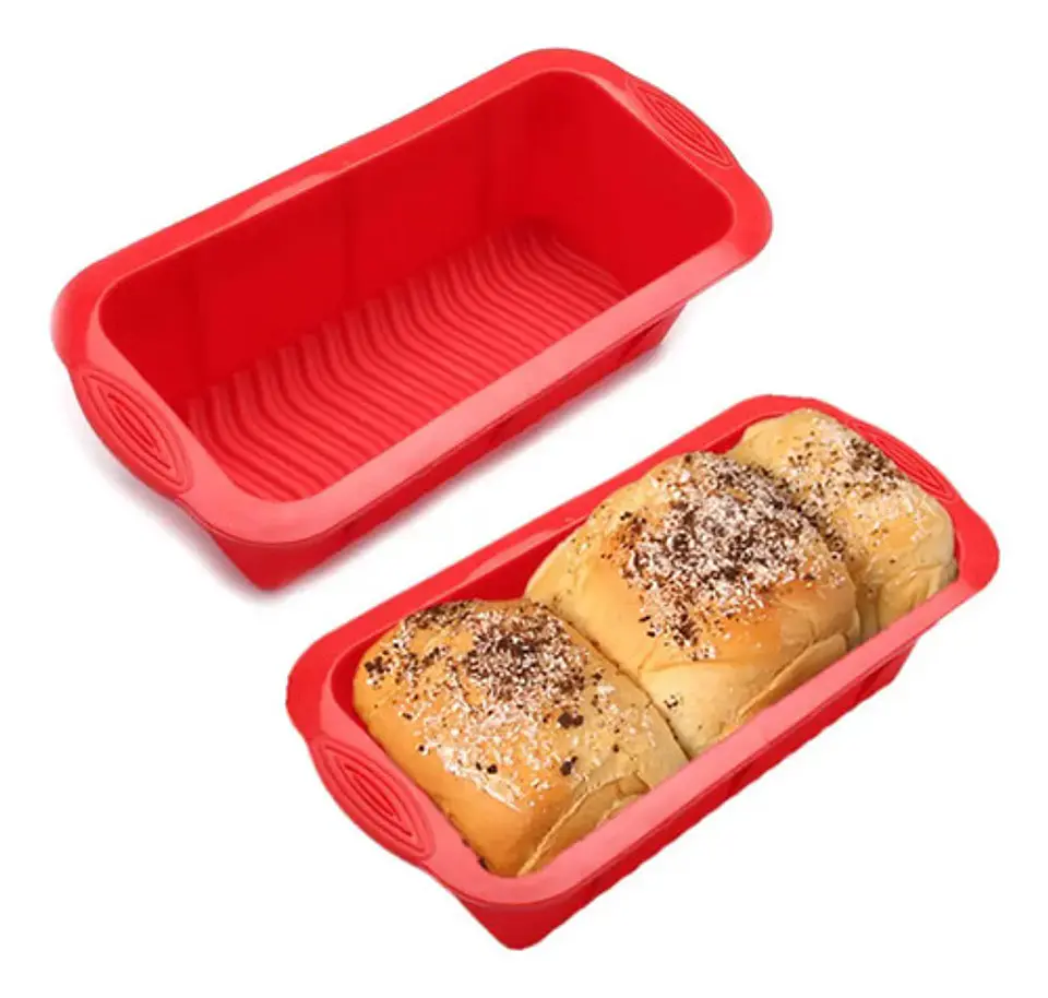 Molde Silicona Rectangular Pan Tortas Repostería Panadería 5
