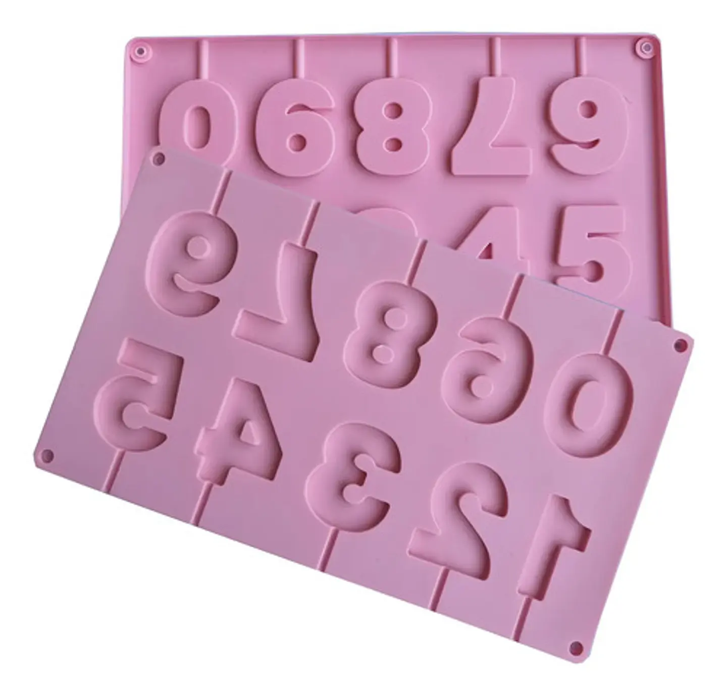 Molde Números En Silicona Para Dulces De Chocolate O Velas 8
