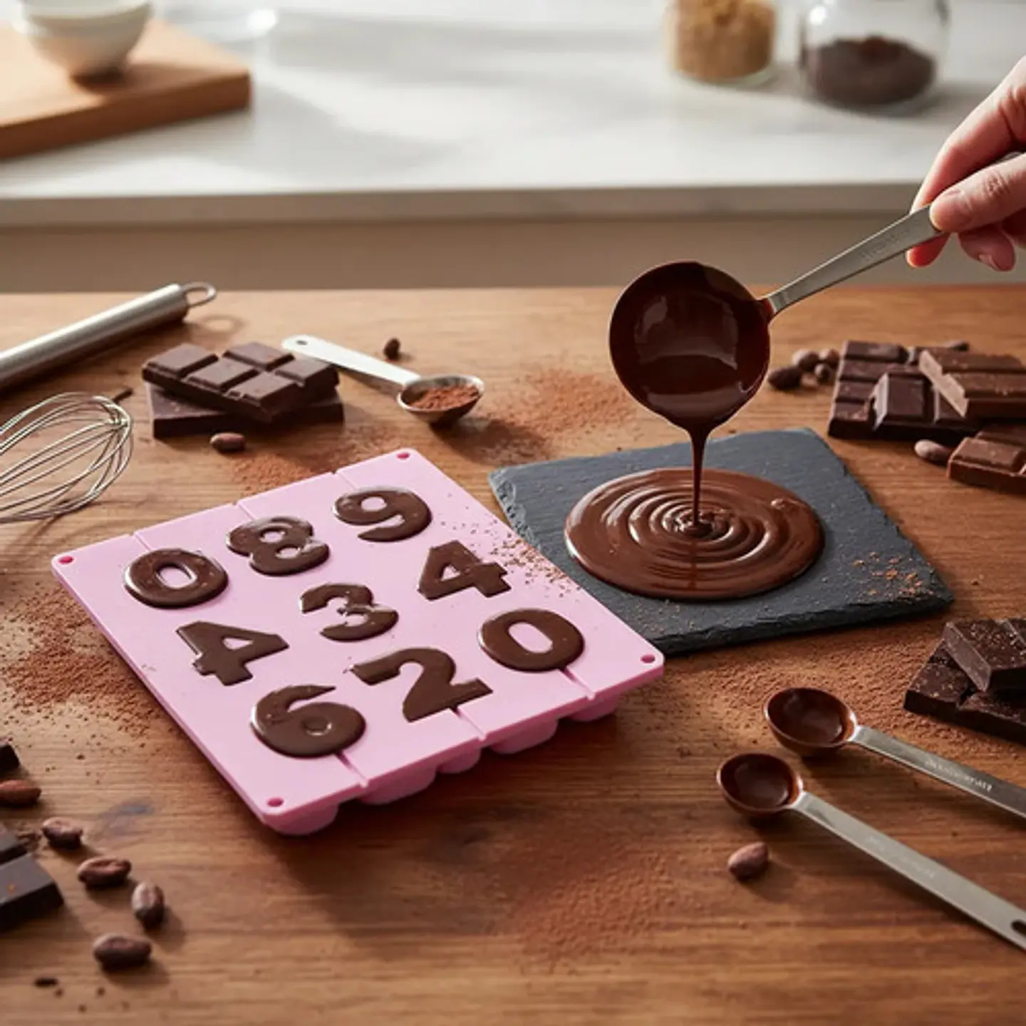 Molde Números En Silicona Para Dulces De Chocolate O Velas 9