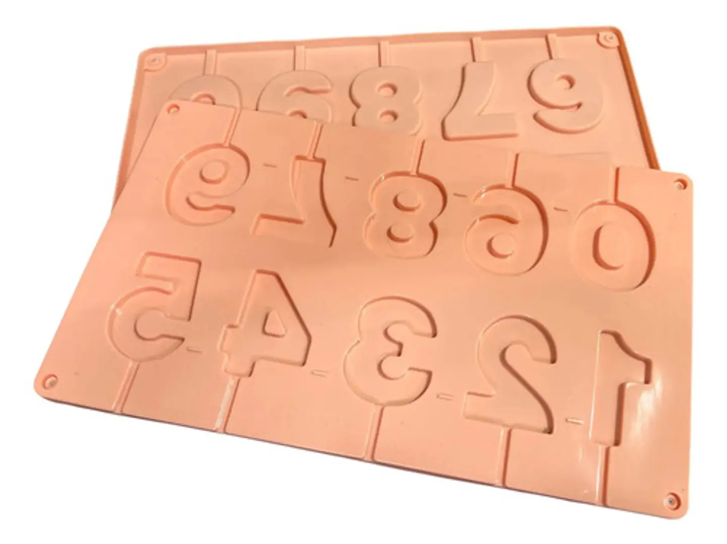 Molde Números En Silicona Para Dulces De Chocolate O Velas 12