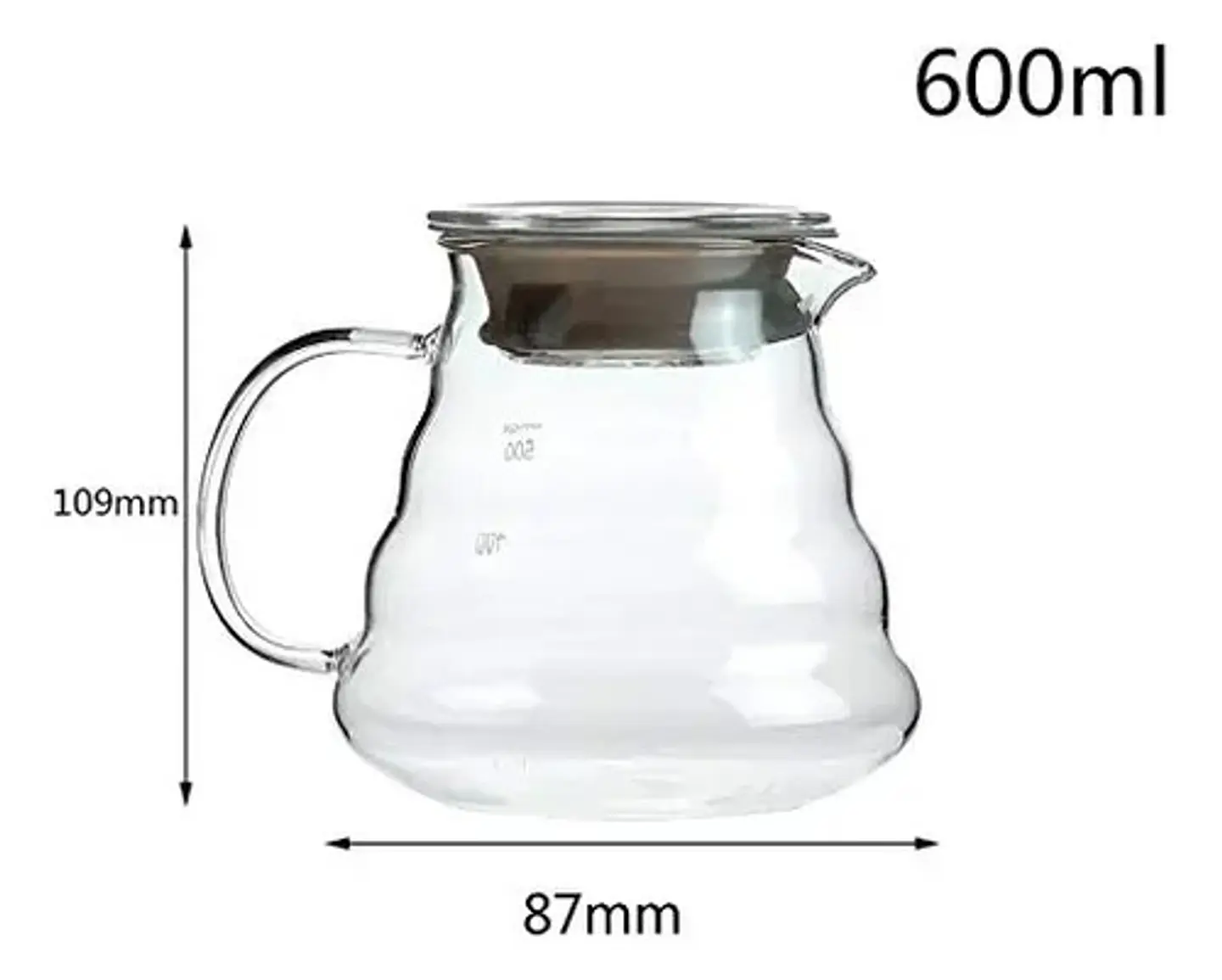 Jarra Profesional De Café Vidrio Para Barismo 600 Ml 2