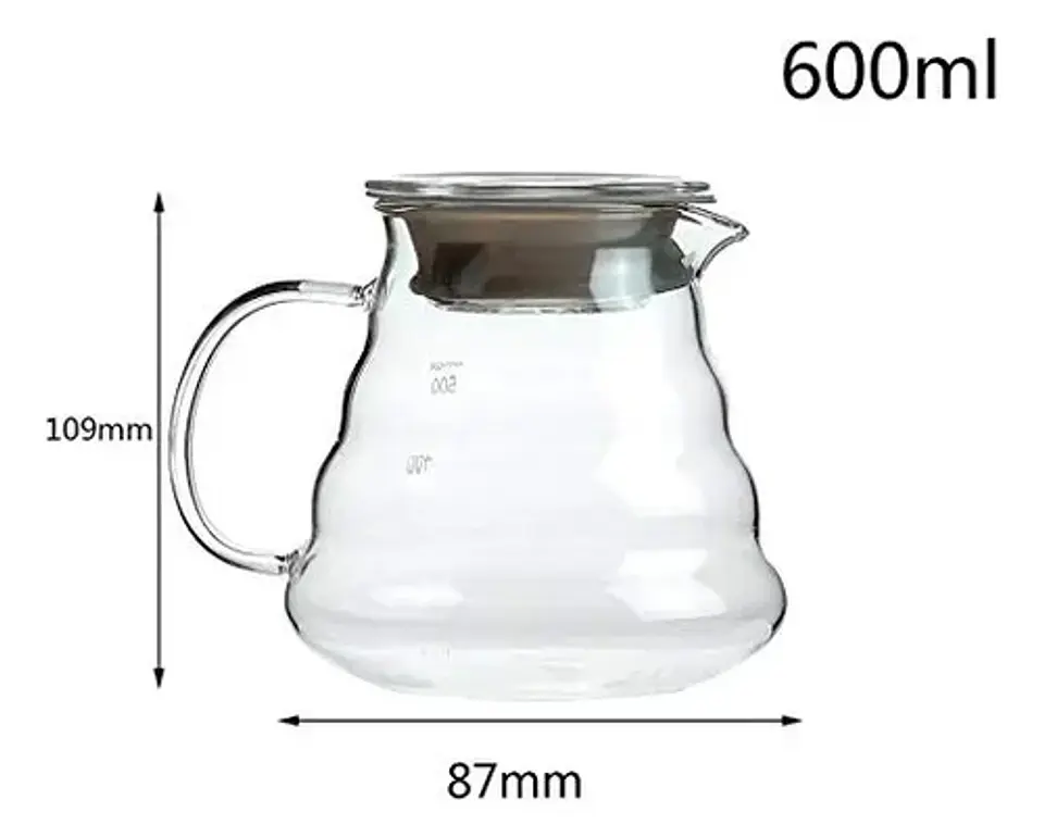 Jarra Profesional De Café Vidrio Para Barismo 600 Ml 2