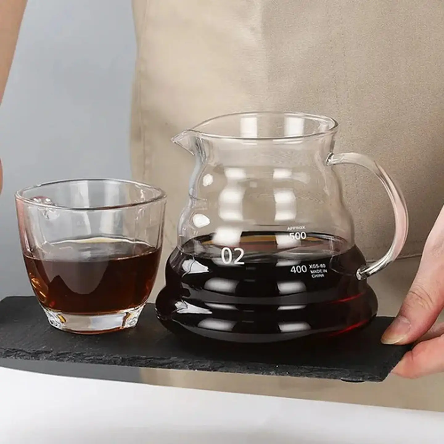 Jarra Profesional De Café Vidrio Para Barismo 600 Ml 6