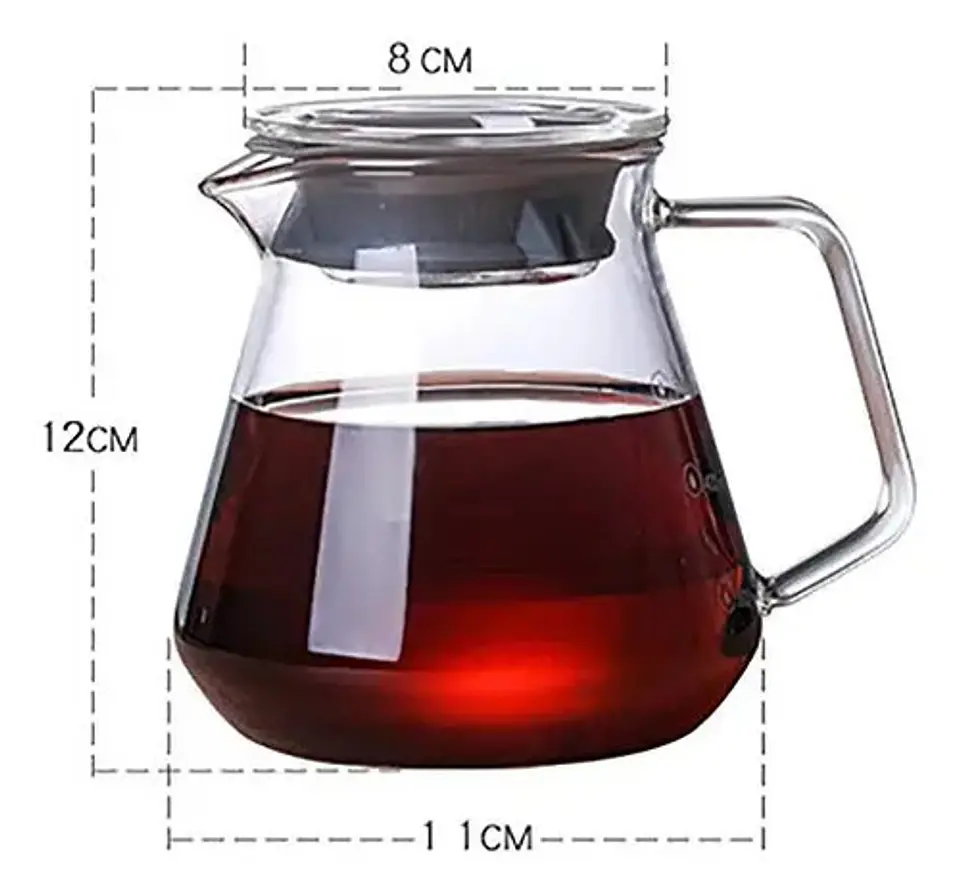 Jarra Profesional De Café De Vidrio Para Barismo 360 Ml 5
