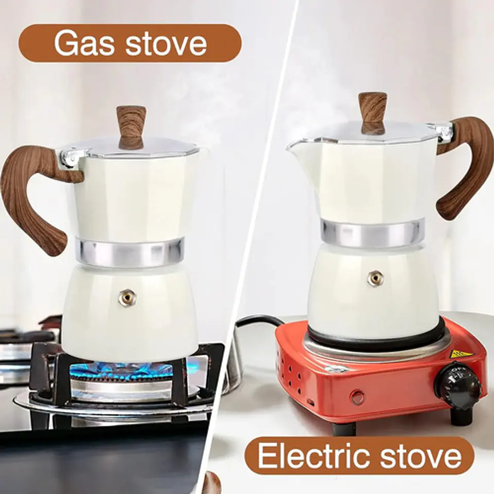 Cafetera Espresso Aluminio Para Moka Café Prensa Italiana 4