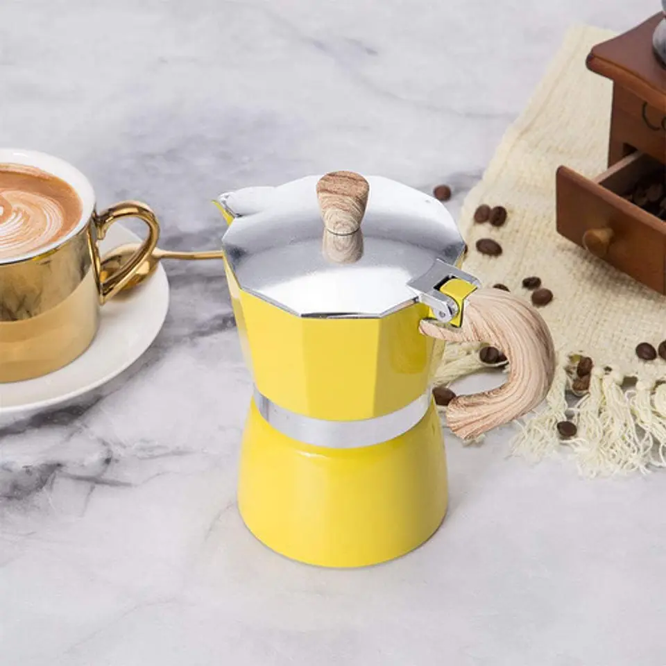 Cafetera Espresso Aluminio Para Moka Café Prensa Italiana 14