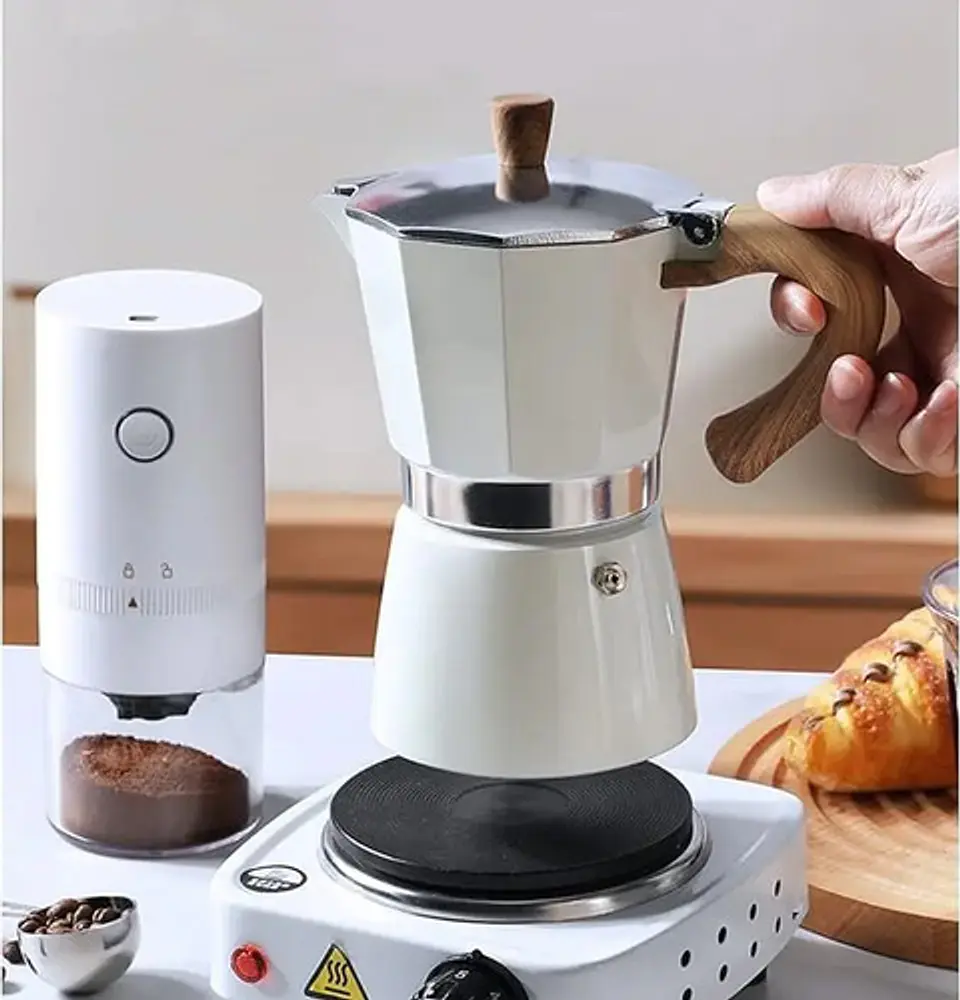 Cafetera Tipo Italiana Aluminio 150 Ml Tazas Cafe Express 12