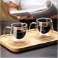 2 Tazas Café Doble Pared Borosilicato 200ml  Pocillo Termico - Miniatura 7