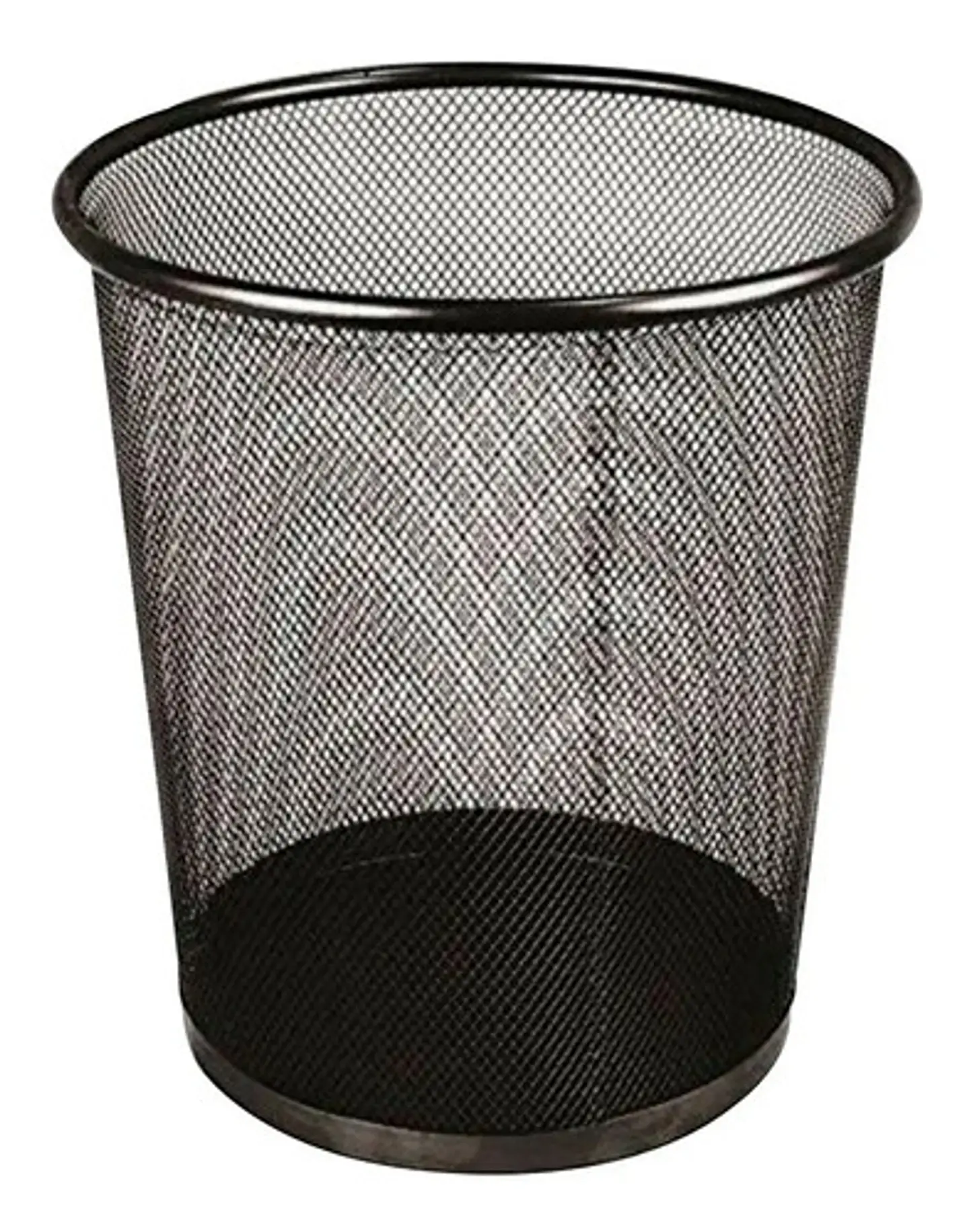 3 Papeleras Piso Metalica Negra 5
