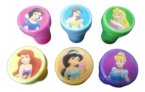 Kit Sellos Didacticos Princesas Infantiles X6 Unidades