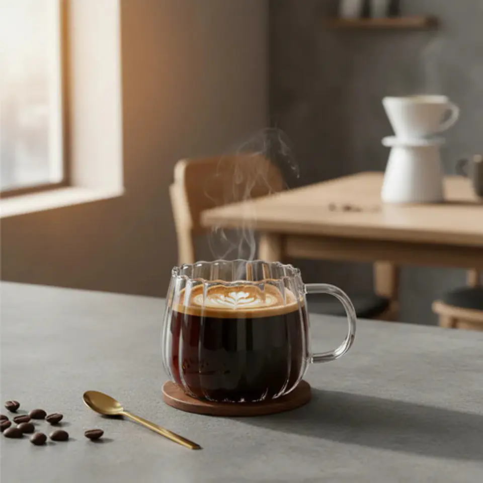 Pocillo Taza Bebidas Café Te Vidrio Borosilicato 400 Ml 1