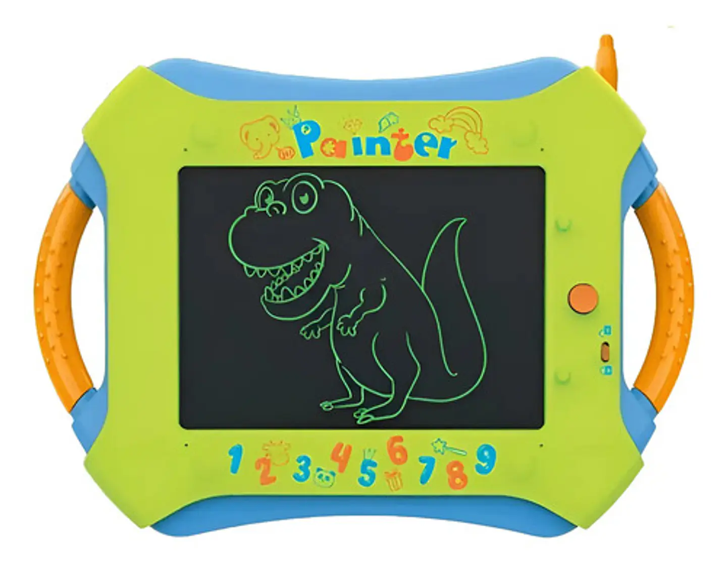 Tablero De Dibujo Lcd Infantil Mcktoys Verde Lima Con Borrado Y Bloqueo 1