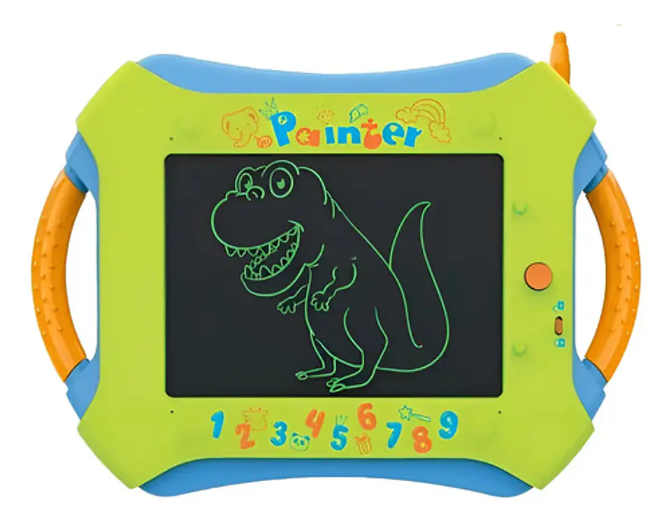 Tablero De Dibujo Lcd Infantil Mcktoys Verde Lima Con Borrado Y Bloqueo 1