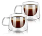 Tazas Café Doble Pared Borosilicato 200ml Pack 2 Macrooutlet Transparente Dc-200ml X2 - Miniatura 1
