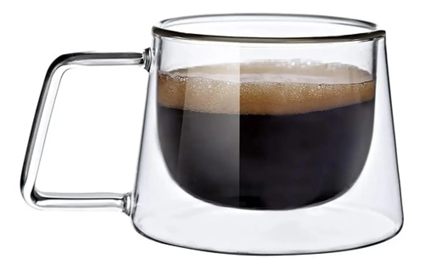 Tazas Café Doble Pared Borosilicato 200ml Pack 2 Macrooutlet Transparente Dc-200ml X2 2
