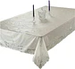 Mantel Encaje Vinilo Plástico Bordado Elegante Facil Limpiar Color Blanco Flores Floreado - Miniatura 2
