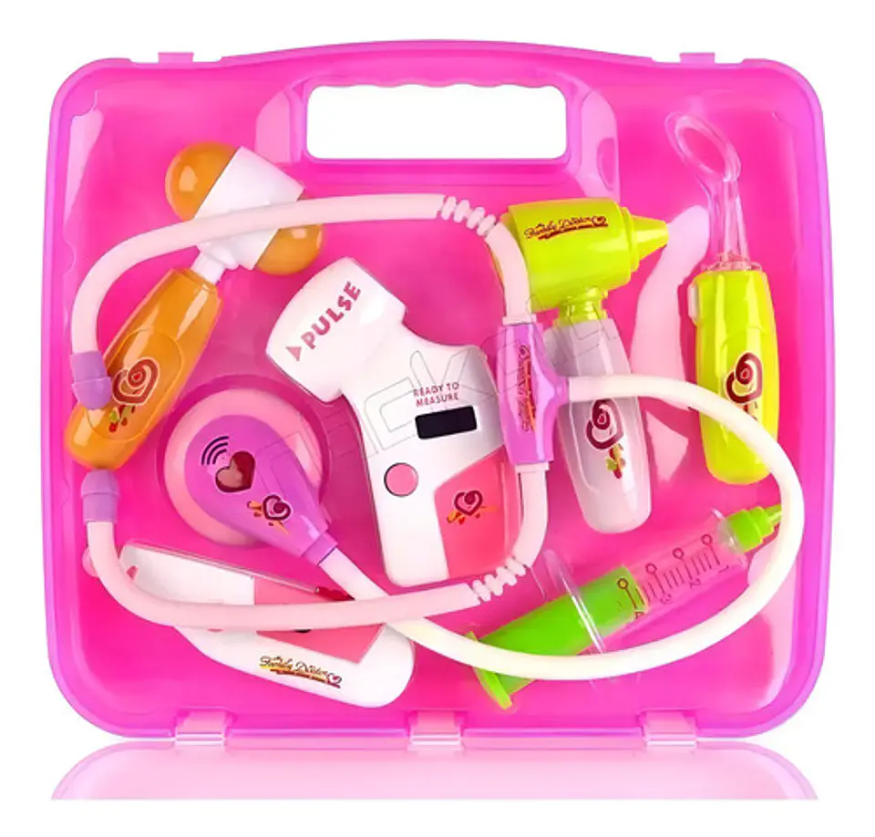 Kit Maletin De Doctor Niño Y Niña Estetoscopio 8 Pcs 9900b Azul 1