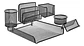 Set Oficina X 6 Organizador Malla Escritorio Office Mesh - Miniatura 2