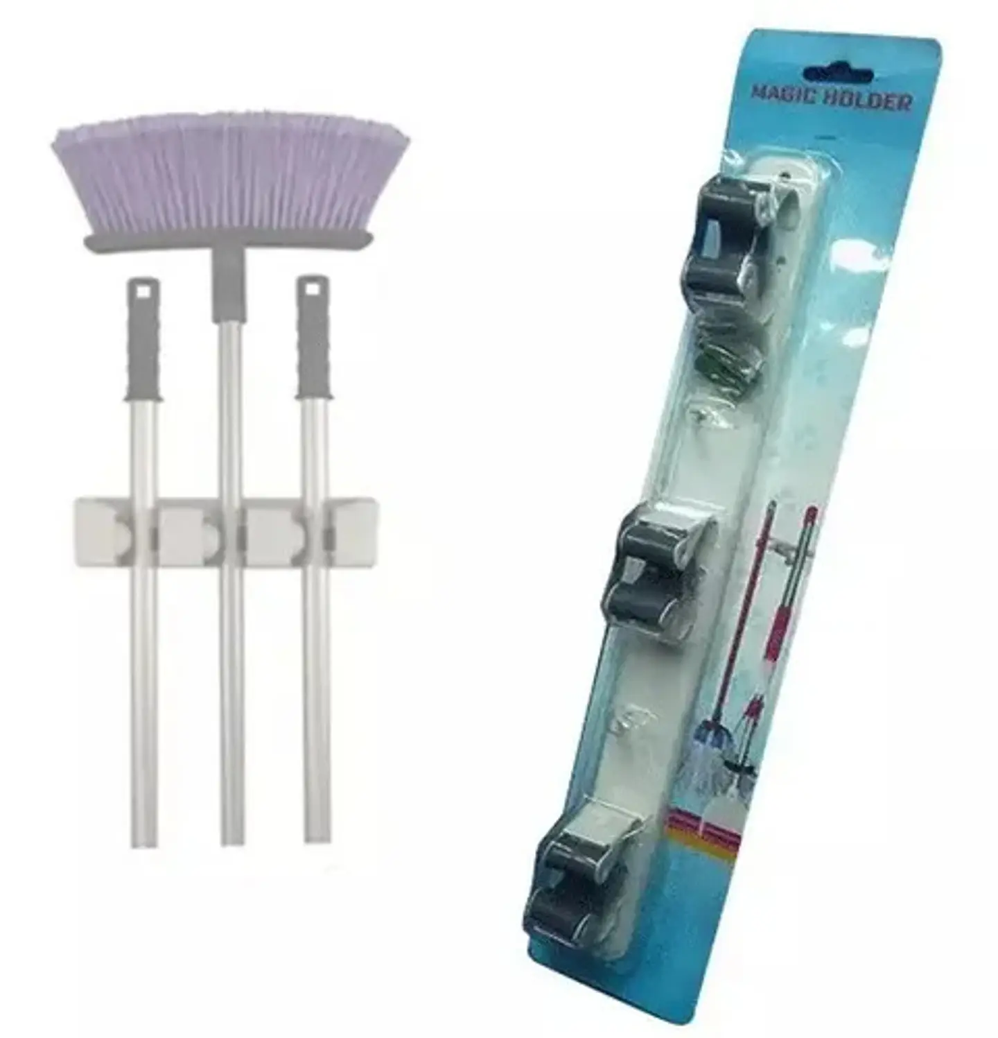 Organizador Limpieza Soporte Escobas Aseo 04616 Magic Holder 1