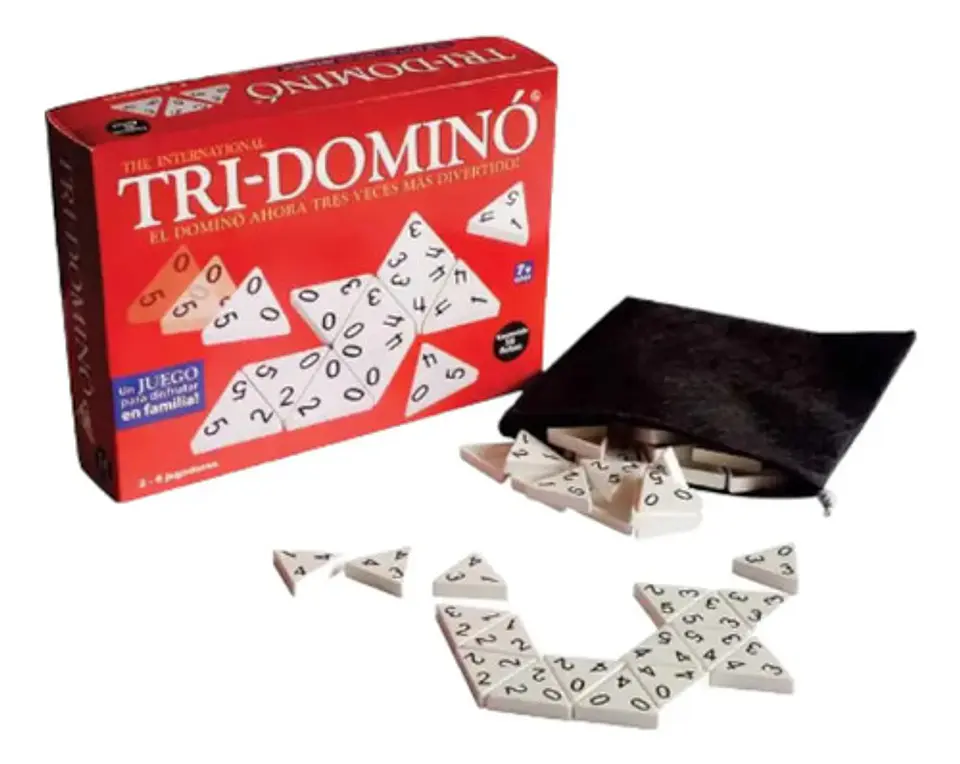 Dominó Tri-domino Juego de Estrategia para 2 a 6 Jugadores 5+ Años Plástico 3